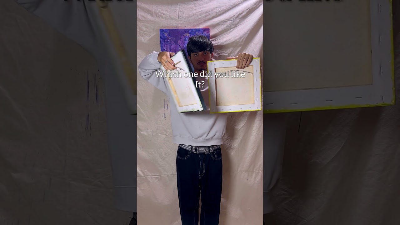 Which you prefer? #viralshort #art #canvas #painting #trendingshorts #colors #creative #artandcraft￼