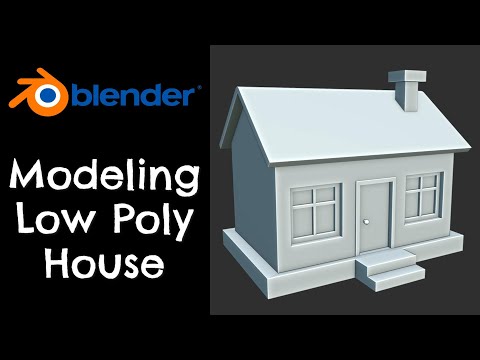 Modeling a low poly house | Blender 3.4 Tutorial