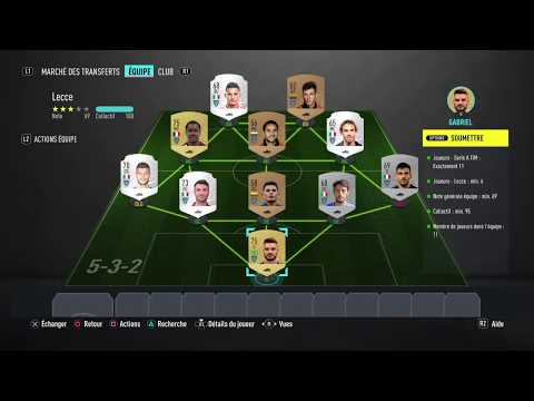 FIFA20 SBC / DCE LIGUE SERIE A TIM - LECCE - SOLUTIONS PAS CHER