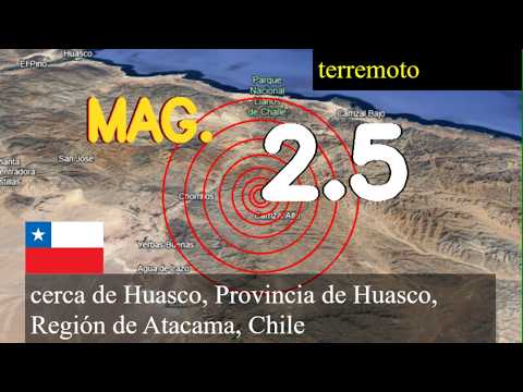 Terremoto cerca de Huasco, Provincia de Huasco, Región de Atacama, Chile Terremoto de magnitud 2,5