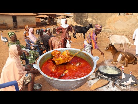 OUR NIGERIAN SMALL PARTY #COOKING IN AFRICA !! NAMING CEREMONY IN THE VILLAGE...