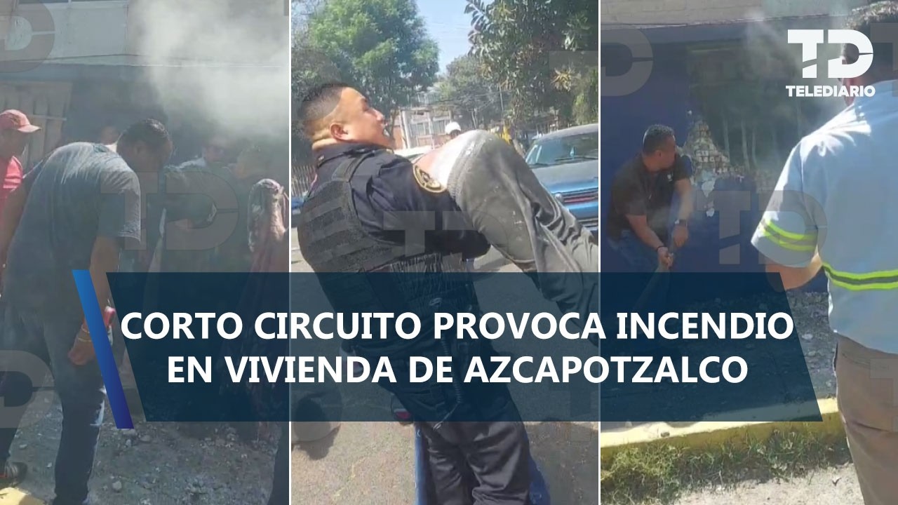 Rescatan a seis personas tras incendio en Azcapotzalco, entre ellos un menor de 10 años