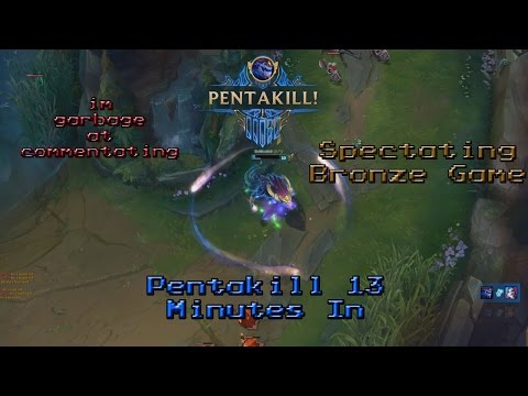 League of Legends: SPECTATING A BRONZE GAME AURELION SOL PENTA 13 MINUTES IN