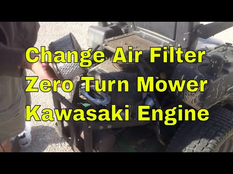 How to Change the Air Filter on a Zero Turn Mower - Kawasaki Engine
