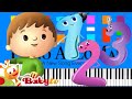BabyTV One Two Buckle My Shoe Slow EASY Medium 4K Piano Tutorial