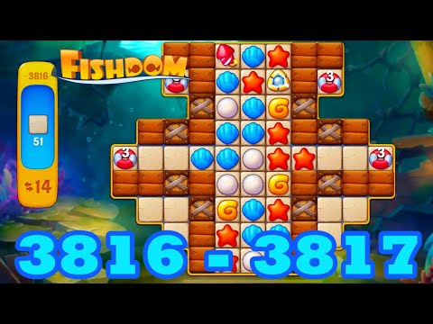 Fishdom Level 3816 - 3817 HD Walkthrough | 3 - match puzzle game | gameplay | android | GameGo Game