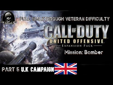 Call of Duty 1: United Offensive full walkthrough on Veteran Part 5 - U.K. Campaign: Bomber