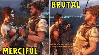 Metro Exodus - Be Merciful vs Be Brutal With Olga&#39;s Tribe -Both Outcomes- Metro 2019