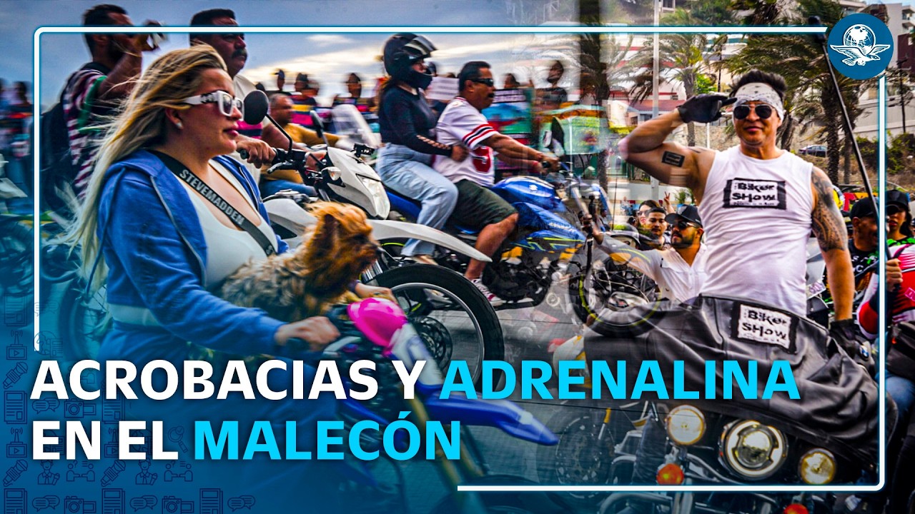Mazatlán: desfile de motos 2026 llena de adrenalina el malecón