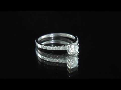 0.70ct Round Cut Diamond Side Stone Engagement Ring SD037