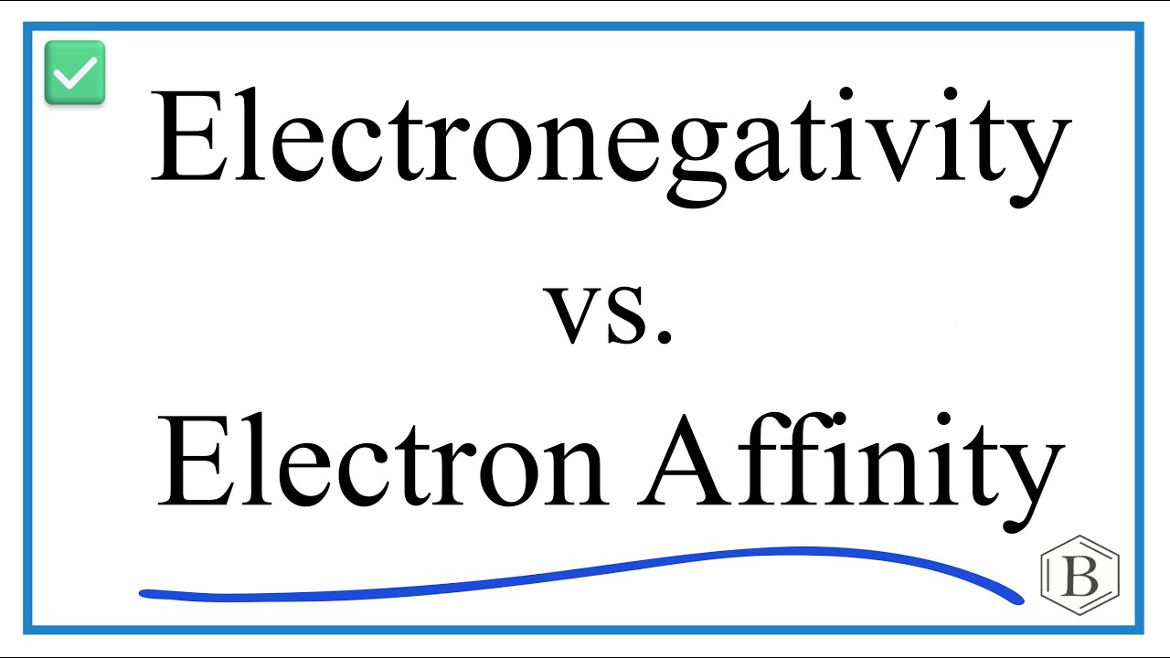 Electron Affinity vs Electronegativity   |   Key Differences Explained