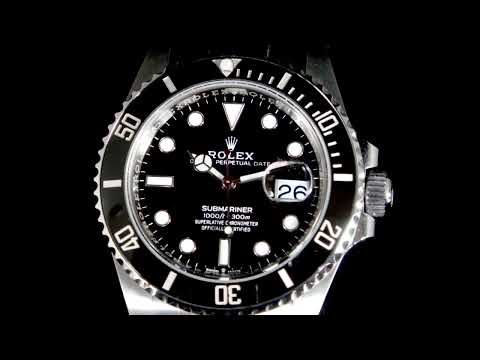 Men's Stainless Steel Rolex Submariner Date Oyster 41mm Automatic Wristwatch