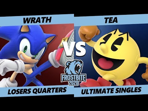 Frostbite 2020 SSBU Losers Quarters - Wrath (Sonic) Vs. SG8 | Tea (Pac-Man) Smash Ultimate Singles