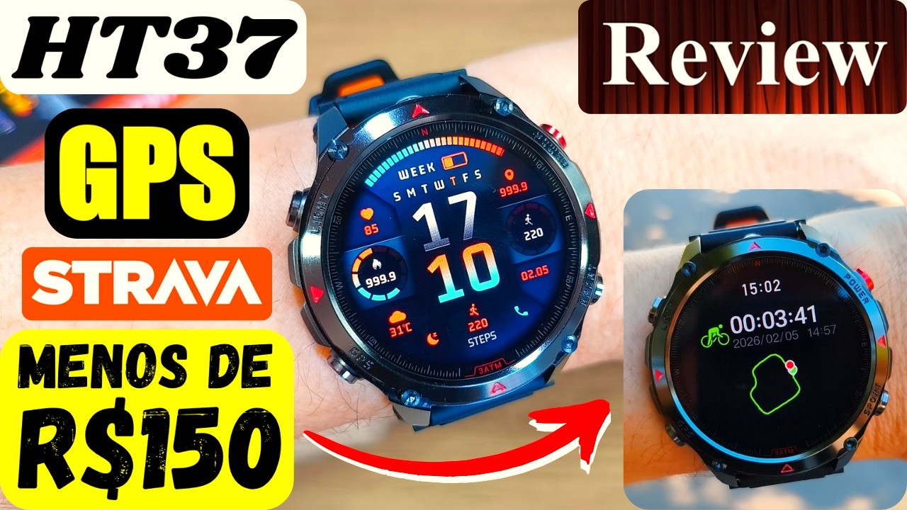 Miniatura da avaliação em vídeo de Smartwatch CONNECT_ECOM 1.43'' AMOLED 3ATM