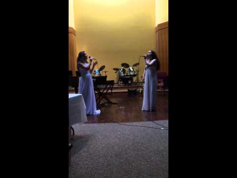 Brittany K and Jenna C sing Halleiujah