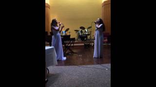Brittany K and Jenna C sing Halleiujah
