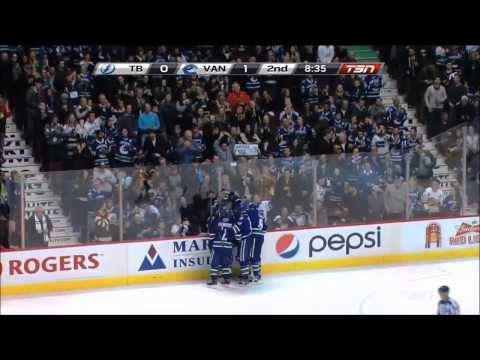 Canucks vs Lightning - All Canuck Goals - 1/1/14 - HD