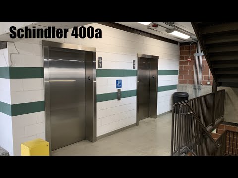 Glass Schindler 400A Traction Elevators at Eagle Gate Garage in Salt Lake City, UT