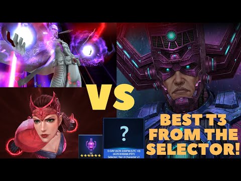 Best Characters For The T3 SELECTOR! T3 SCARLET WITCH & MAGNETO Taking On GALACTUS GBR SOLO!! - MFF