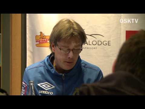 Per Olsson på presskonferensen (ÖSK-Gefle)