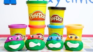 Ninja Turtles Play Doh - Leonardo, Donatello, Michelangelo, Raphael Heads