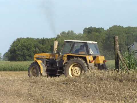 Ursus 1614 ruszanie z dwoma przyczepami pod górkę - żniwa 2018 - Brzysko - Rol