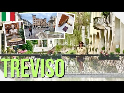 Treviso, Italy. Day trip from Venezia Mestre. Venice train. Tiramisu, Le Beccherie. Walking tour.