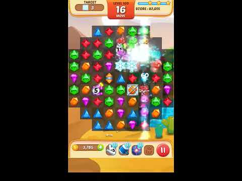 Jewel Match King Level 100 - Walkthrough ( No Booster )