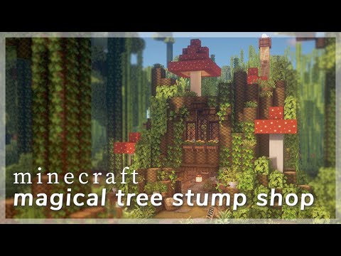 [Minecraft] Magical Tree Stump Shop 🍄⚗️ | Speed Build with CIT Resource Packs