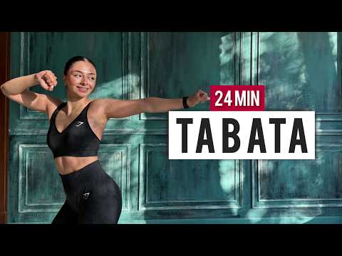 24 MIN TABATA WORKOUT 🔥 No Equipment | Killer HIIT Cardio | No Repeat Full Body Burn