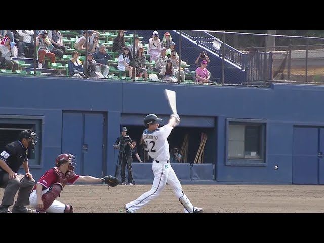 【ファーム】ファイターズ・松本が好機を生かす2点タイムリー!! 2019/5/11 F-E(ファーム)