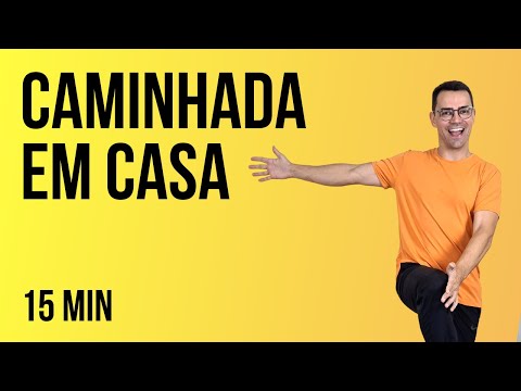 🔴 CAMINHADA EM CASA 15 MIN | Treino para emagrecer | AO VIVO | Exercícios Iniciantes | Nível 3