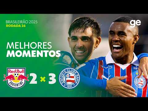 Gols e lances de Red Bull Bragantino x Bahia