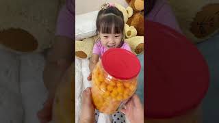 He doesn't share cheese balls with her 🥺😭 LeoNata family #shorts tiktok