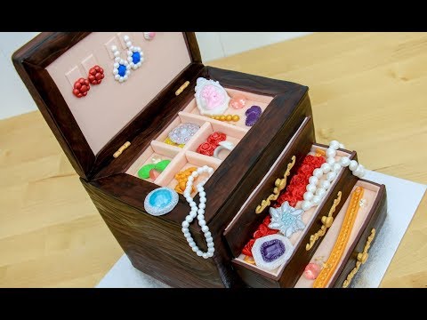 JEWELRY Box CAKE with Edible Gems by Cakes StepbyStep