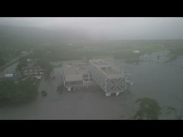 Aerial footage shows scale of Hualien floods