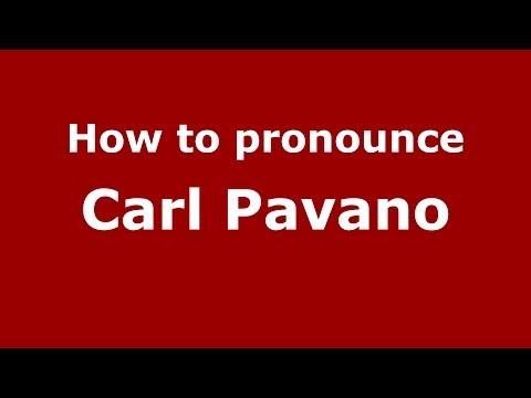 How to pronounce Carl Pavano (Italian/Italy)  - PronounceNames.com