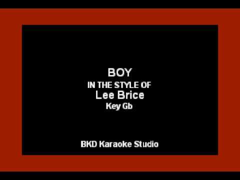 Lee Brice - Boy (Karaoke Version)