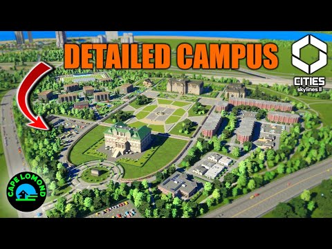 The Most Detailed College Campus in Cities Skylines 2