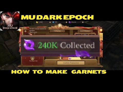 MU Dark Epoch how to make garnets 🟣 | MU Garnets
