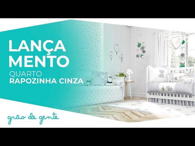 Quarto de Bebê Raposinha Cinza - Grão de Gente