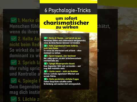 Einfache Psychologie-Tricks, um charismatischer zu wirken #charisma #charismahacks