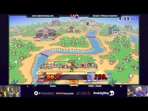 S@X - VGBC | GimR (G&W) Vs. Snow (Fox) SSB4 Winners Quarters - Smash 4