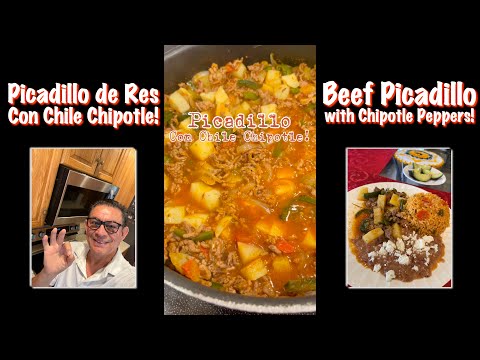 Picadillo de Res con Chile Chipotle - Como hacer Picadillo con Chile Chipotle - Receta de Picadillo