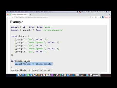 RXJS Operators Tutorial - The GroupBy Operator - Essential RXJS Operators - RXJS tutorial