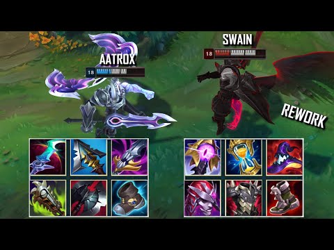 REWORK SWAIN vs AATROX FULL BUILD FIGHTS & Best Pentakills!