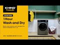 tutorial khind washer dryer wd1438 1 hour wash and dry mode