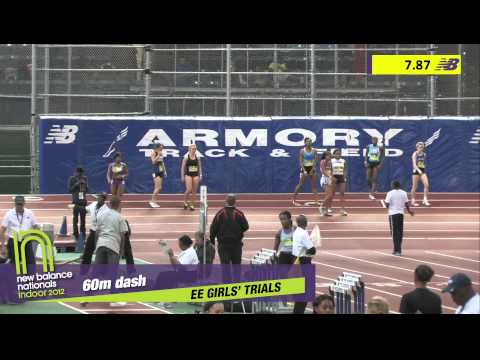 Girls 60m EE Heat 3 - New Balance Indoor Nationals 2012