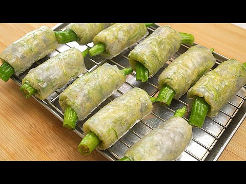 밀가루 없이 돌돌 말아 먹는 신기한 만두 ‼️