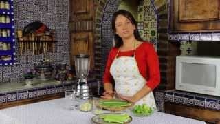 Licuado de piña, nopal, apio y limon